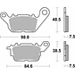 Pastilhas de Travão Frente Yamaha N-MAX 125 (2015-2024) 226HF - SBS - Miniatura 2