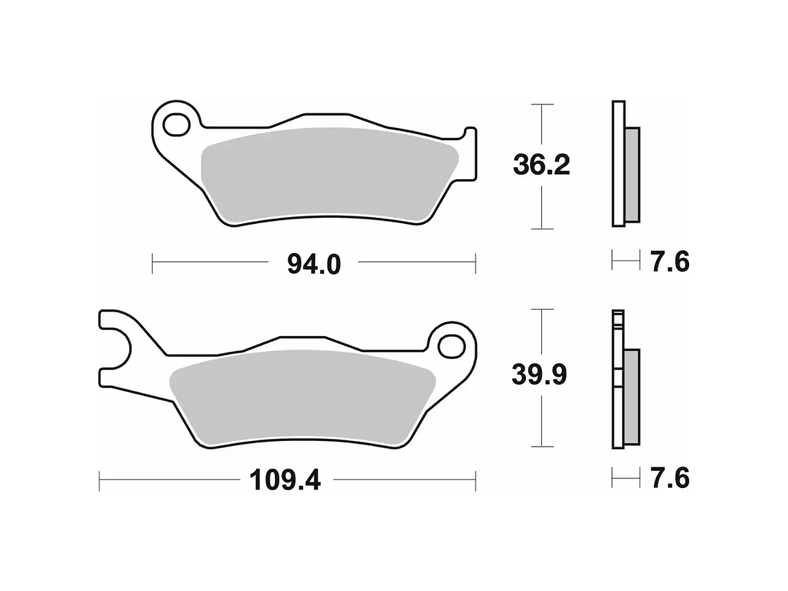 Pastilhas de Travão 237HF - SBS 2