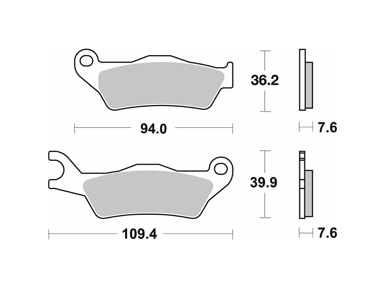 Pastilhas de Travão 237HF - SBS 2