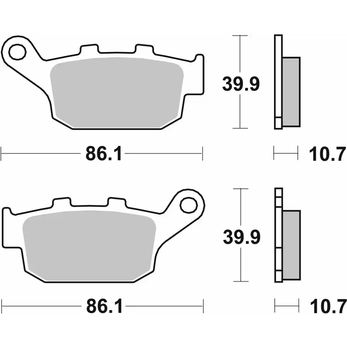 Pastilhas de Travão 614LS - SBS 2