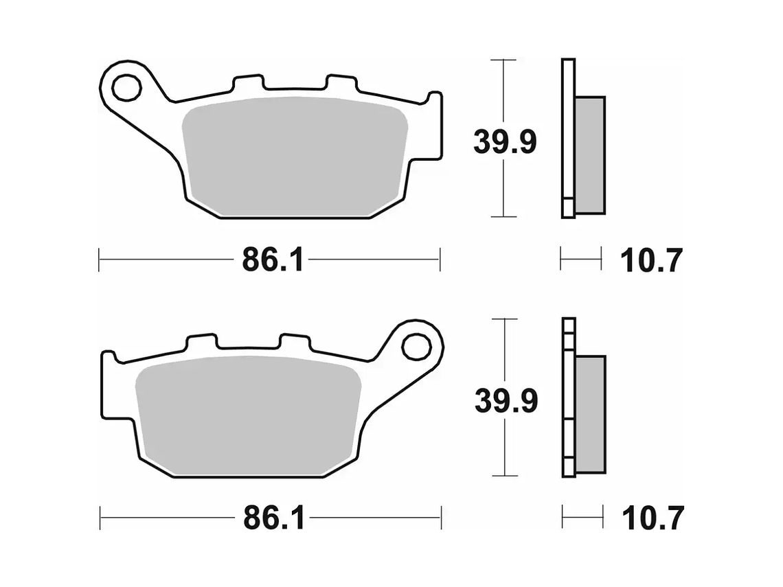 Pastilhas de Travão 614LS - SBS 2