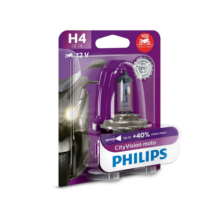 Lâmpada Philips H4 CityVision Moto 12V 60/55W  1