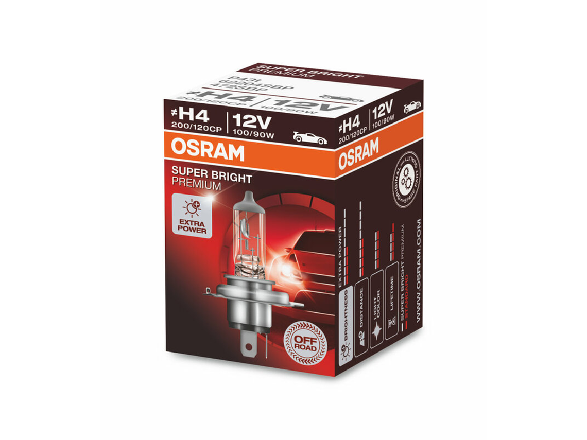 Lâmpada OSRAM Super Bright Premium H4 12V 100/80W  2