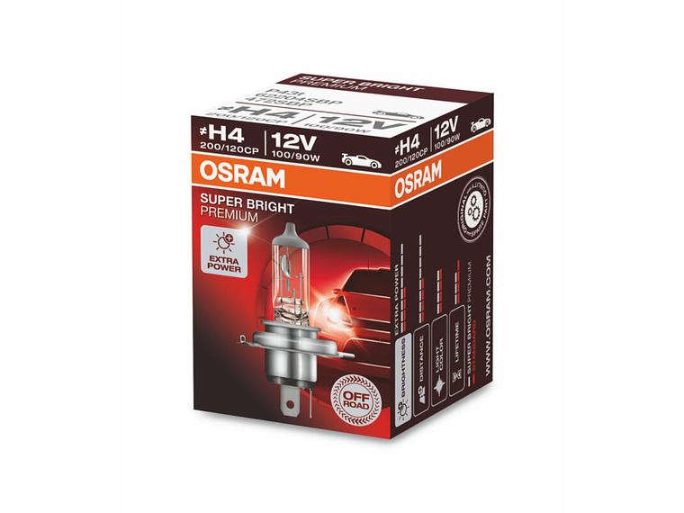 Lâmpada OSRAM Super Bright Premium H4 12V 100/80W  2