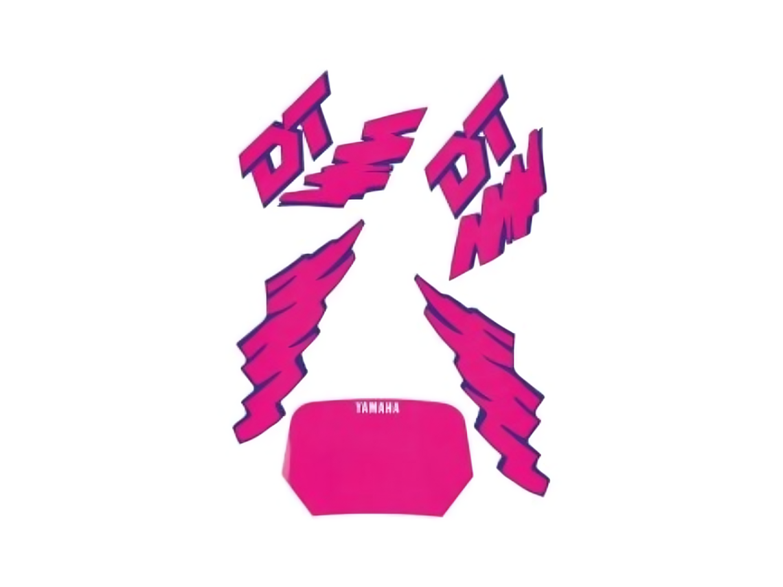 Kit Autocolantes Yamaha DT 50 Antiga Rosa  1