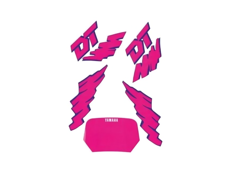 Kit Autocolantes Yamaha DT 50 Antiga Rosa  1
