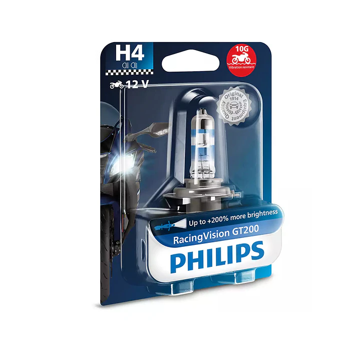 Lâmpada H4 Racing Vision Moto - Philips  1