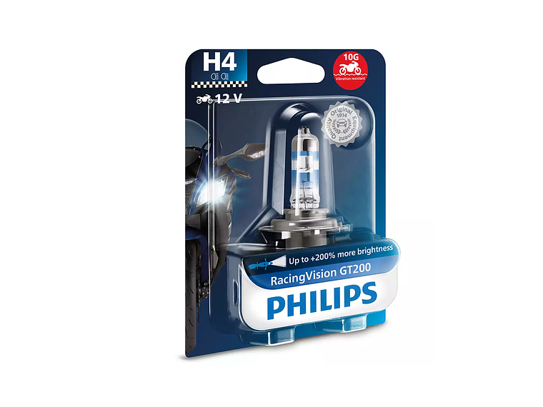 Lâmpada H4 Racing Vision Moto - Philips  1