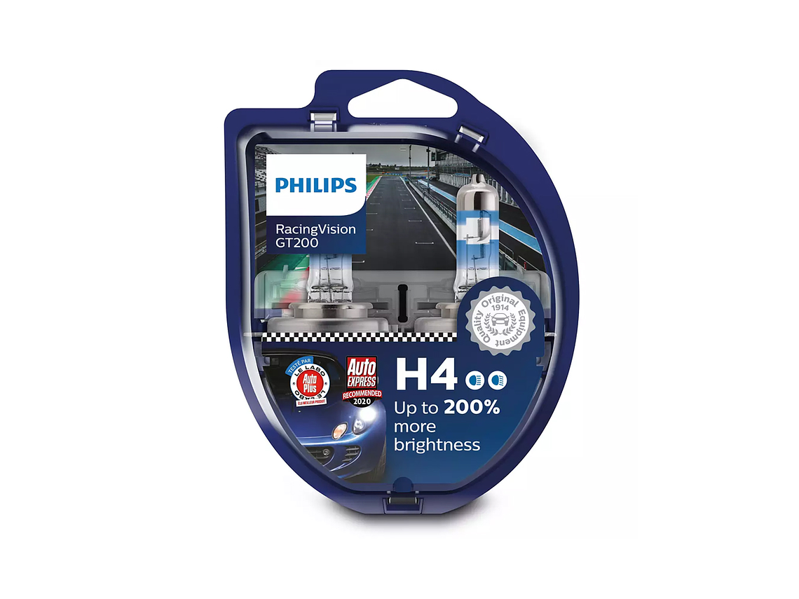 Lâmpada H4 Racing Vision Moto - Philips  4