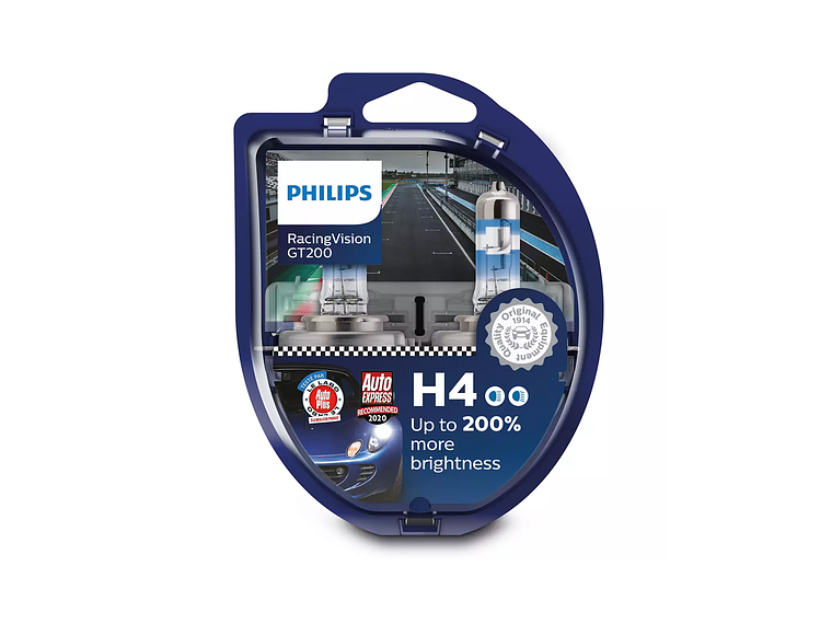 Lâmpada H4 Racing Vision Moto - Philips  4