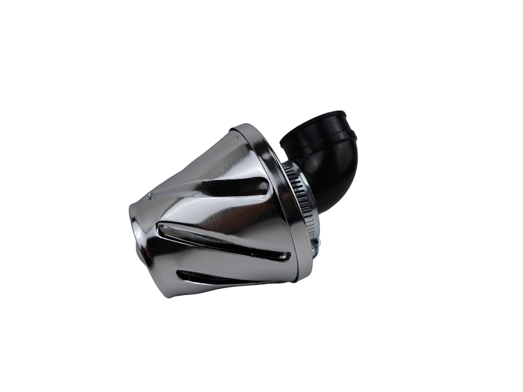 Filtro Ar Cónico 35mm Curvo 90º Cromado  1