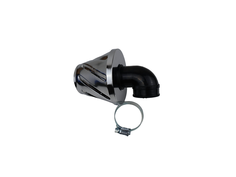 Filtro Ar Cónico 35mm Curvo 90º Cromado  3