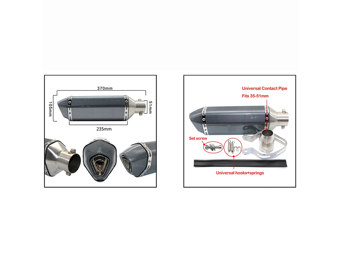 Ponteira para Mota 4 Tempos 37 cm (Inox) 6