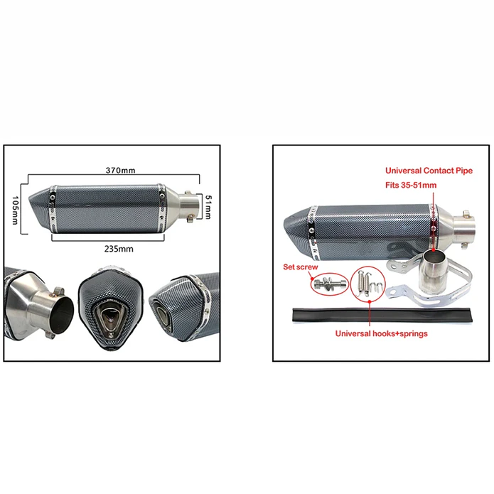 Ponteira para Mota 4 Tempos 37 cm (Inox) 6