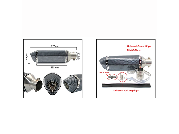 Ponteira para Mota 4 Tempos 37 cm (Inox) 6