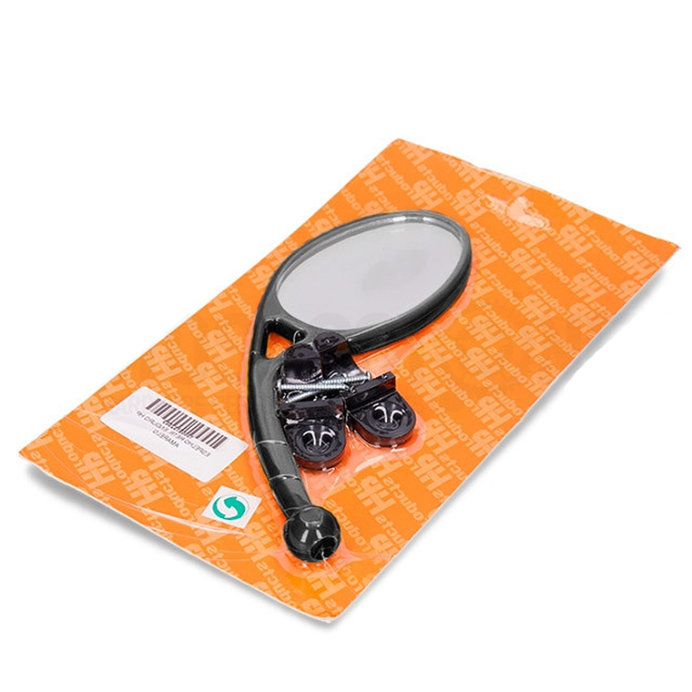 Espelho Retrovisor Universal com Abraçadeira Direito (Preto)  1