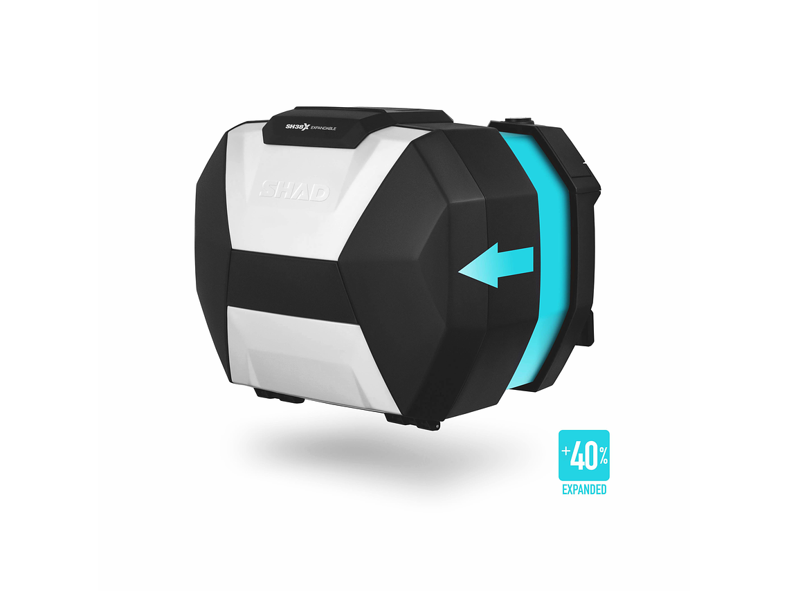 Malas Laterais Expansíveis SHAD SH38X (Alumínio)  2