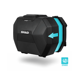 Malas Laterais Expansíveis SHAD SH38X (Painel Carbono) 