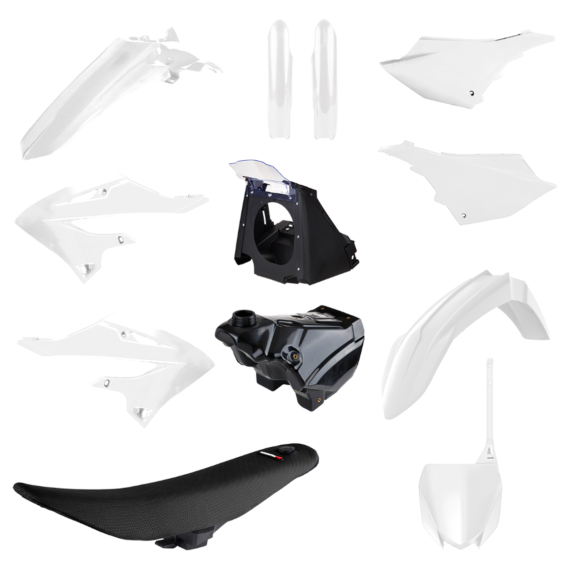 Kit Plásticos Yamaha YZ125/250 (02-21) Restyling 2022 Cor Branco  1