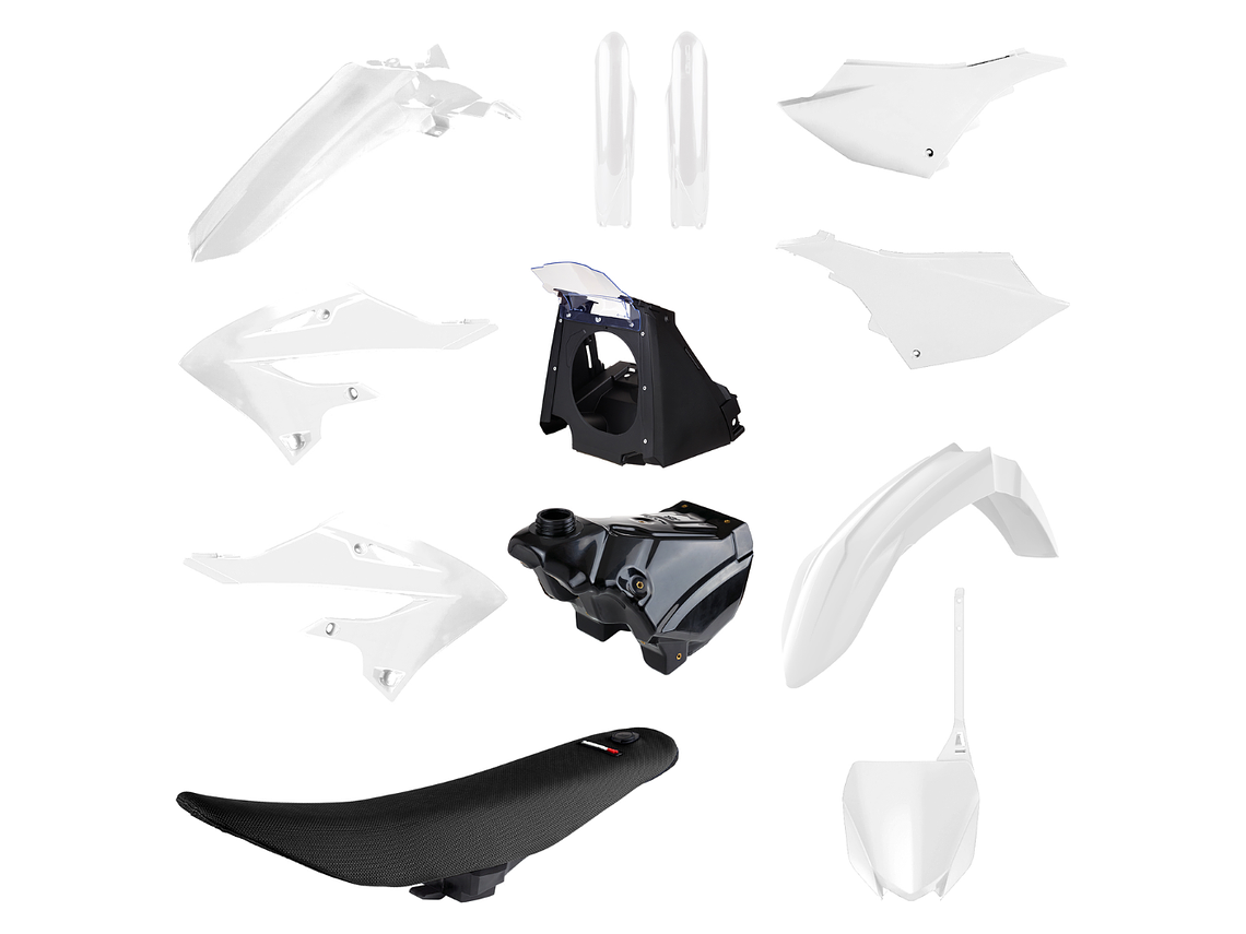 Kit Plásticos Yamaha YZ125/250 (02-21) Restyling 2022 Cor Branco  1