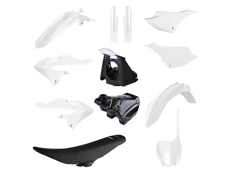 Kit Plásticos Yamaha YZ125/250 (02-21) Restyling 2022 Cor Branco  1