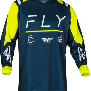 Camisola MX Fly Racing F-16 (Navy e Amarelo)