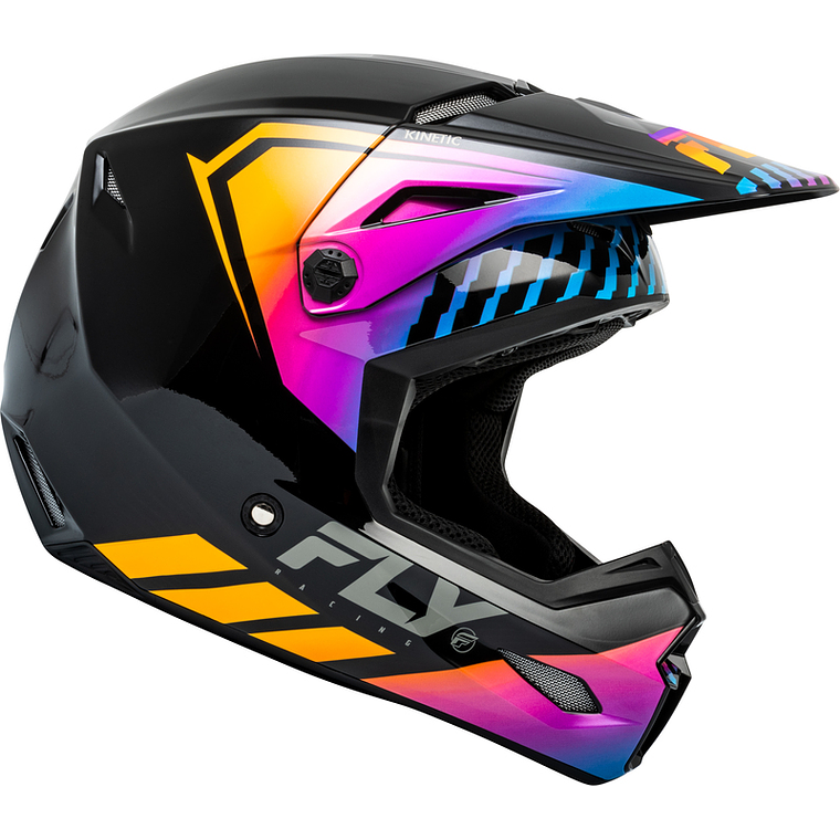 Capacete Fly Racing Kinetic Menace (Preto/Sunrise)  4