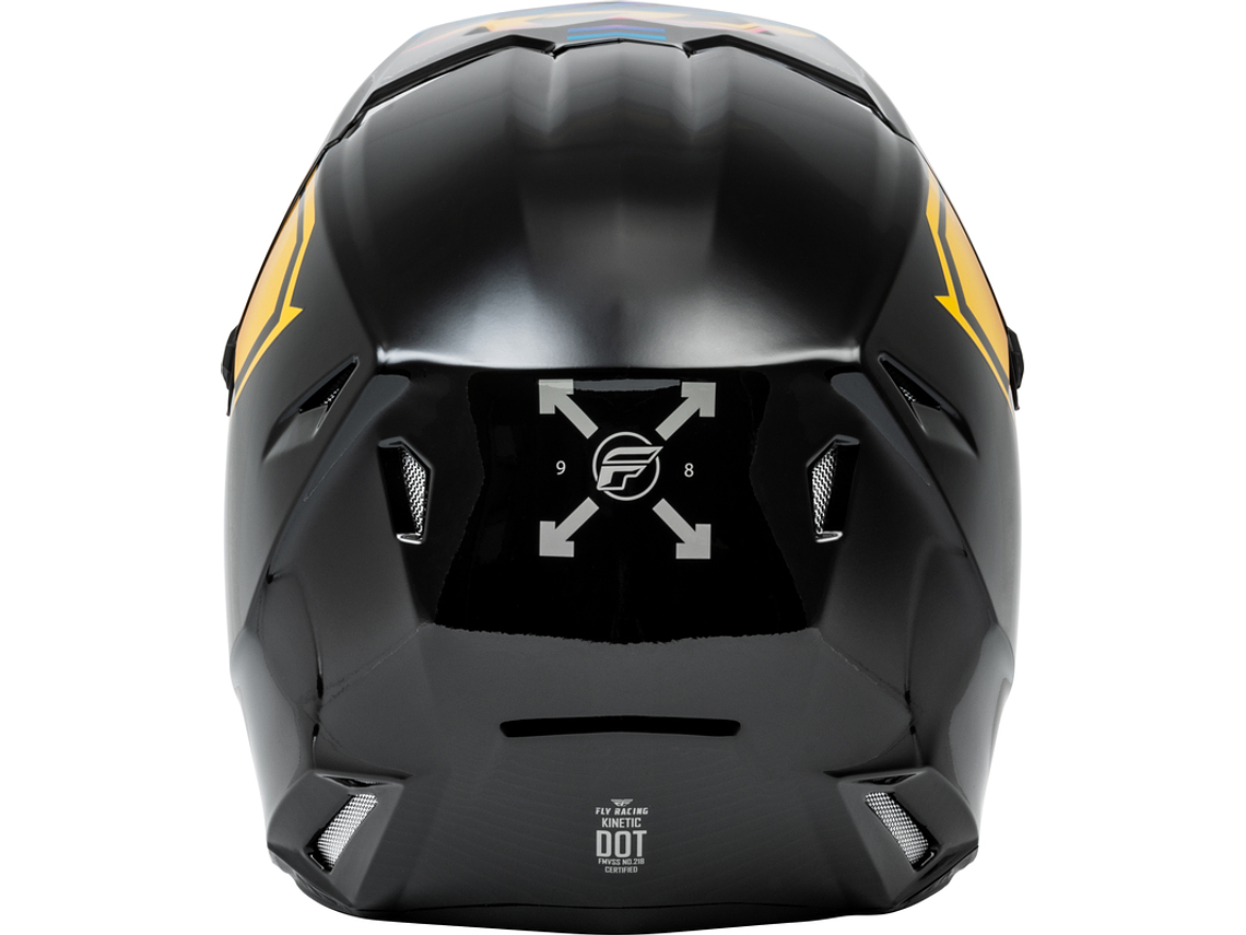 Capacete Fly Racing Kinetic Menace (Preto/Sunrise)  2