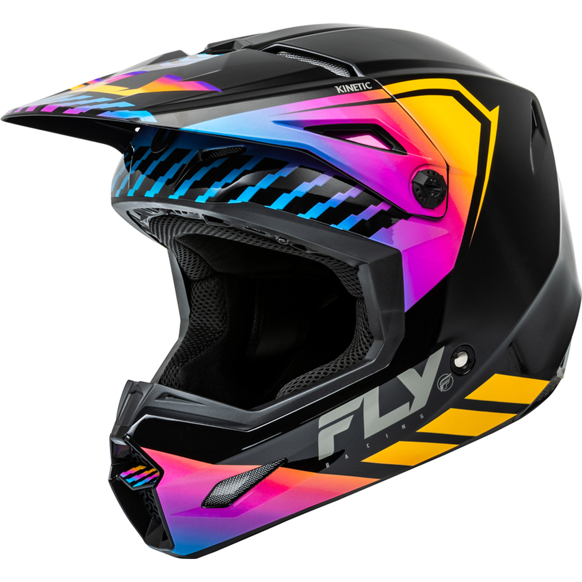 Capacete Fly Racing Kinetic Menace (Preto/Sunrise)  1