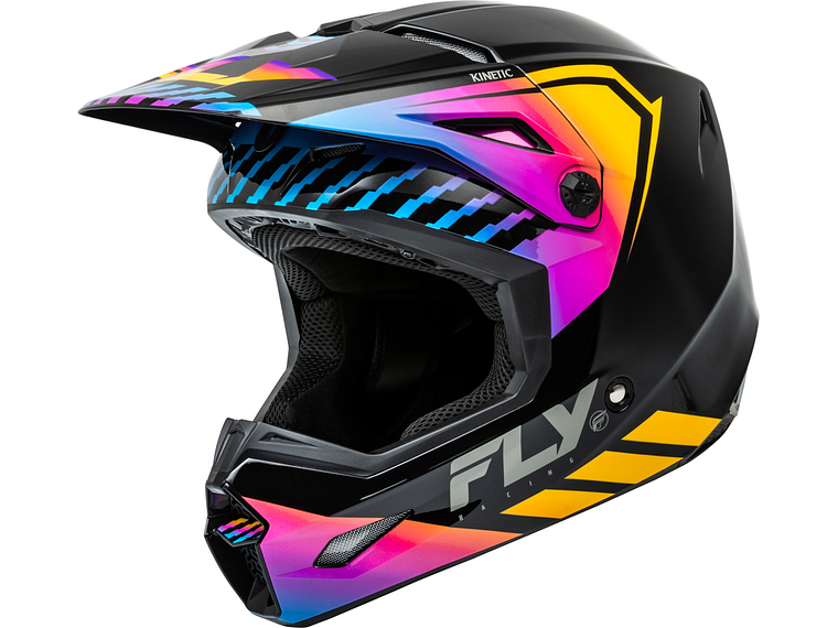 Capacete Fly Racing Kinetic Menace (Preto/Sunrise)  1