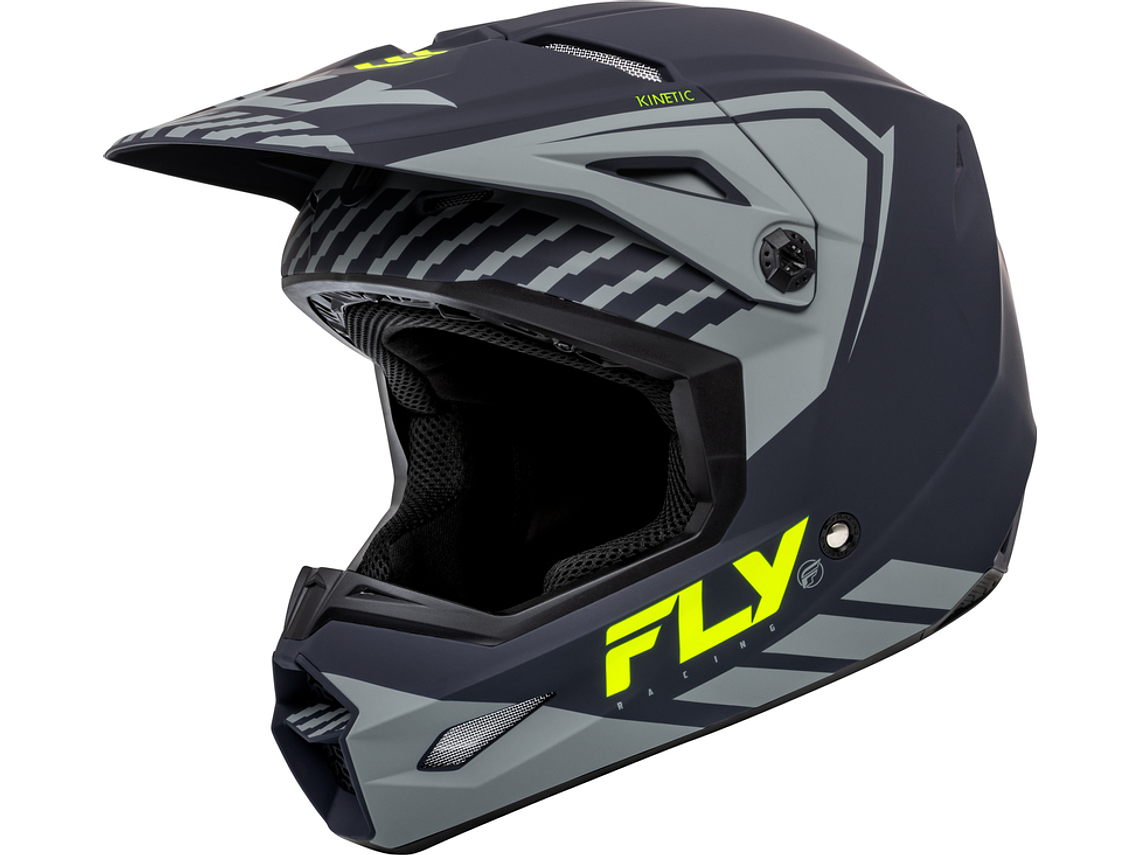 Capacete FLY RACING Kinetic Menace (Cinza Mate)  1