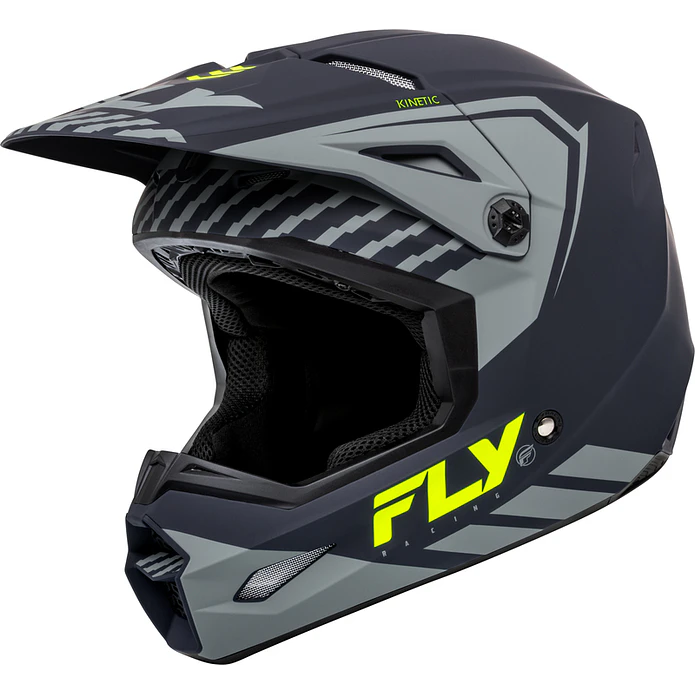Capacete FLY RACING Kinetic Menace (Cinza Mate)  1