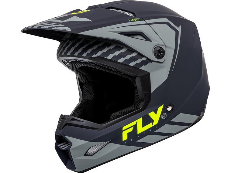 Capacete FLY RACING Kinetic Menace (Cinza Mate)  1