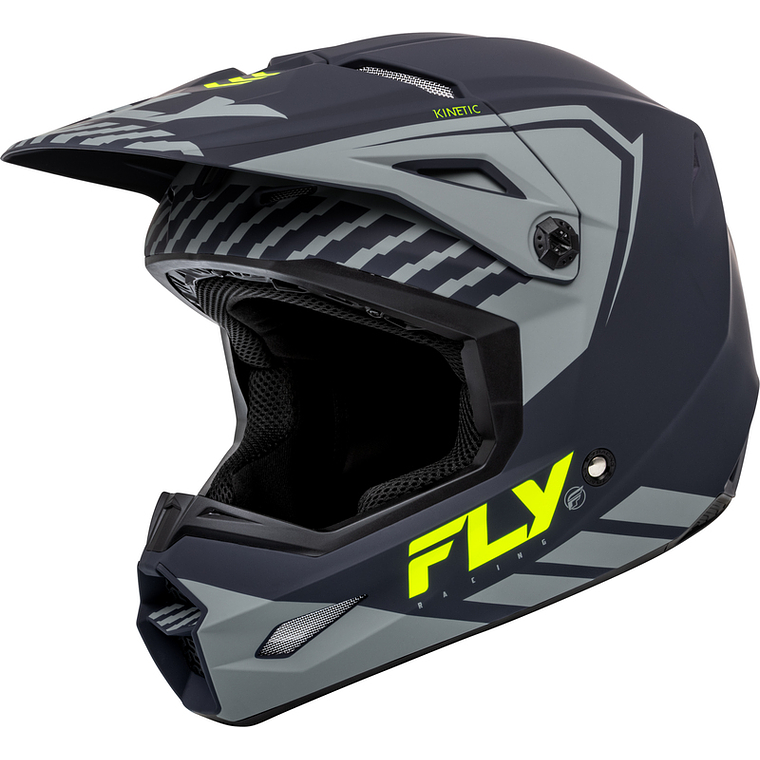 Capacete FLY RACING Kinetic Menace (Cinza Mate)  1