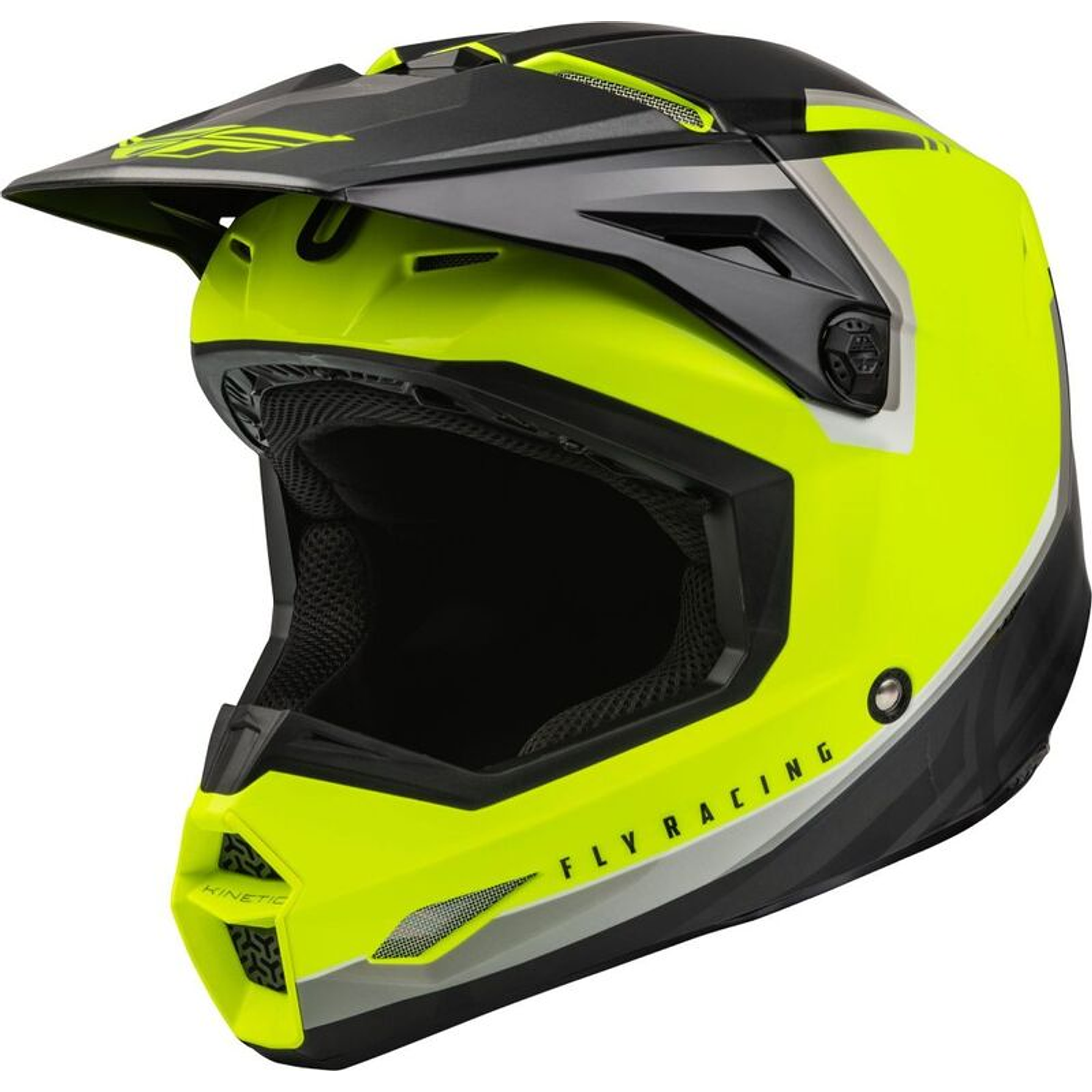 Capacete Fly Racing Kinetic Vision (Amarelo Fluo)  1