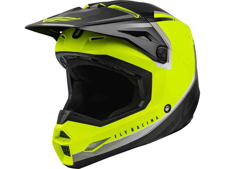 Capacete Fly Racing Kinetic Vision (Amarelo Fluo)  1