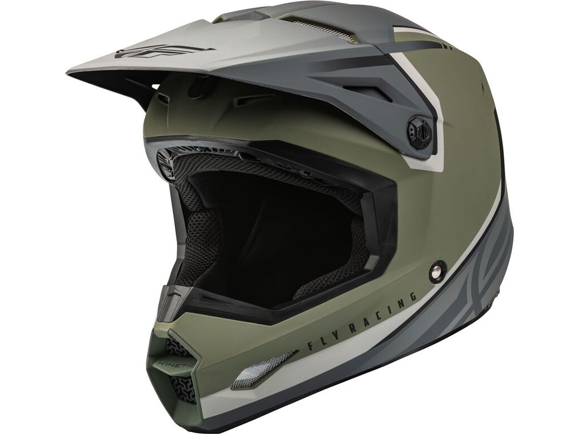 Capacete Fly Racing Kinetic Vision (Verde/Cinza)  1