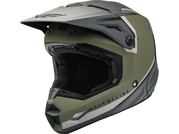Capacete Fly Racing Kinetic Vision (Verde/Cinza)  1