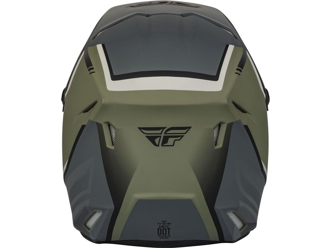 Capacete Fly Racing Kinetic Vision (Verde/Cinza)  2