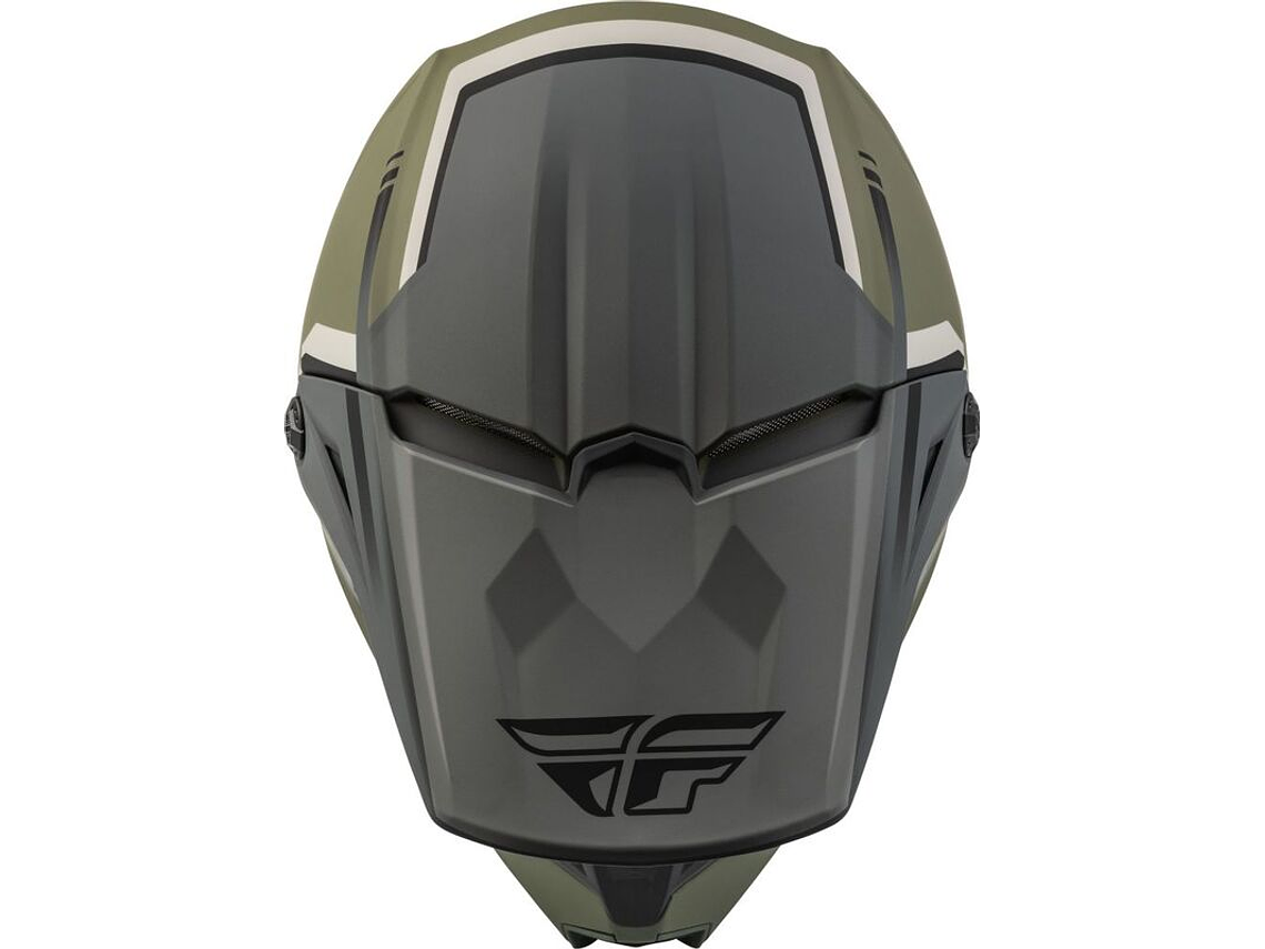 Capacete Fly Racing Kinetic Vision (Verde/Cinza)  3