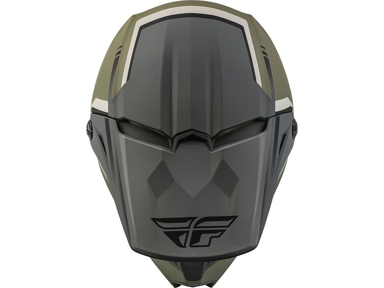 Capacete Fly Racing Kinetic Vision (Verde/Cinza)  3