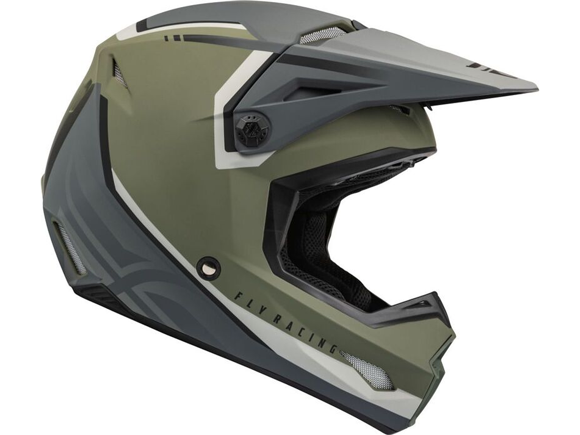 Capacete Fly Racing Kinetic Vision (Verde/Cinza)  4