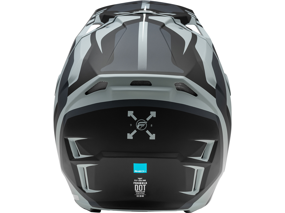 Capacete Fly Racing Formula CP Krypton (Preto/Cinza) 2