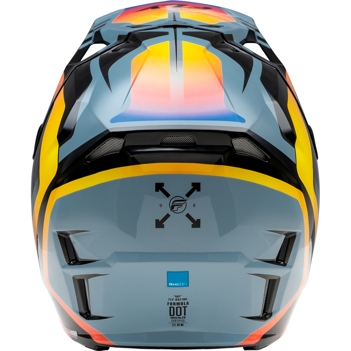 Capacete Fly Racing Formula CP Krypton (Cinza/Preto/Eletric Fade)  2