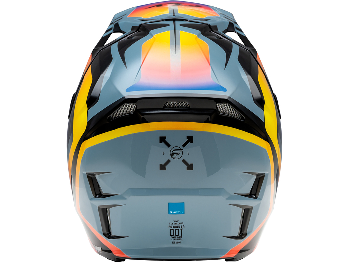 Capacete Fly Racing Formula CP Krypton (Cinza/Preto/Eletric Fade)  2