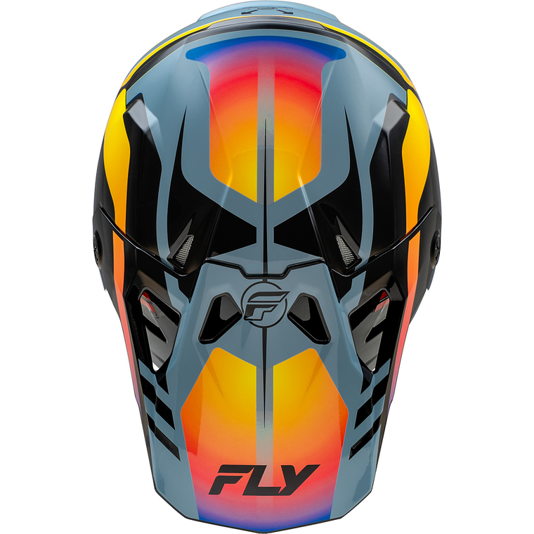 Capacete Fly Racing Formula CP Krypton (Cinza/Preto/Eletric Fade)  3