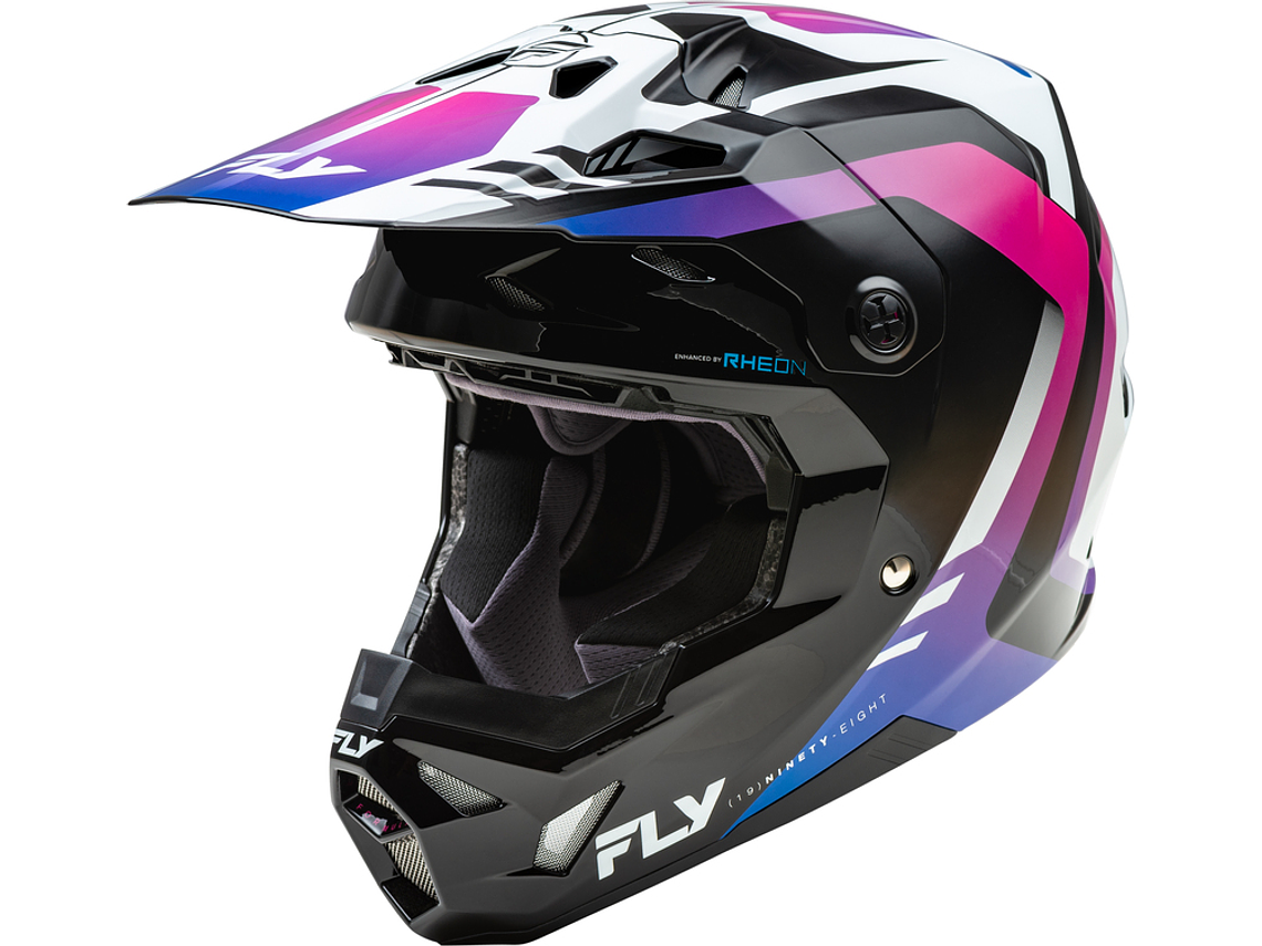 Capacete Fly Racing Formula CP Krypton (Branco/Preto/Roxo)  1