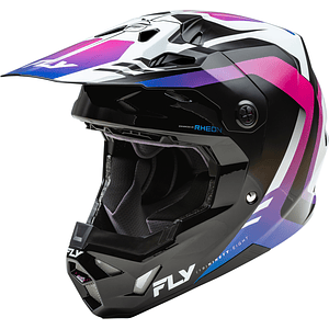 Capacete Fly Racing Formula CP Krypton (Branco/Preto/Roxo) 