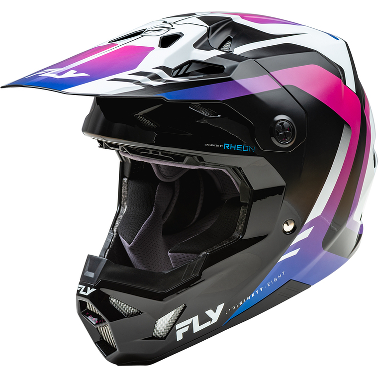 Capacete Fly Racing Formula CP Krypton (Branco/Preto/Roxo)  1