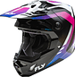 Capacete Fly Racing Formula CP Krypton (Branco/Preto/Roxo)  - Thumbnail 1